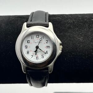 Silver black watch